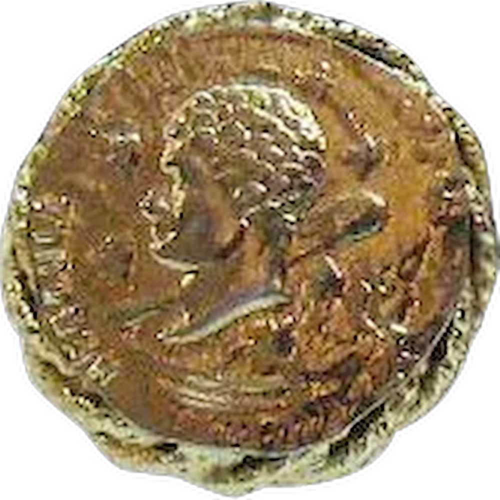 Vintage Faux Gold European Coin Screw Back Earrin… - image 1