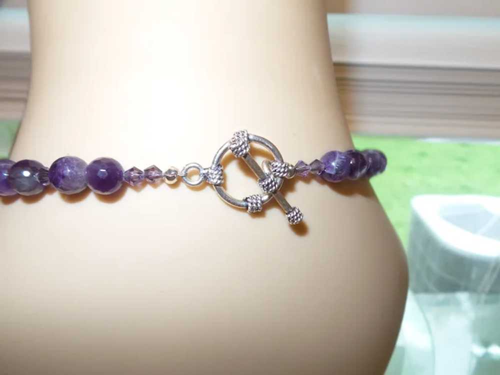 Amethyst Stalactite Necklace With Amethyst Beading - image 2