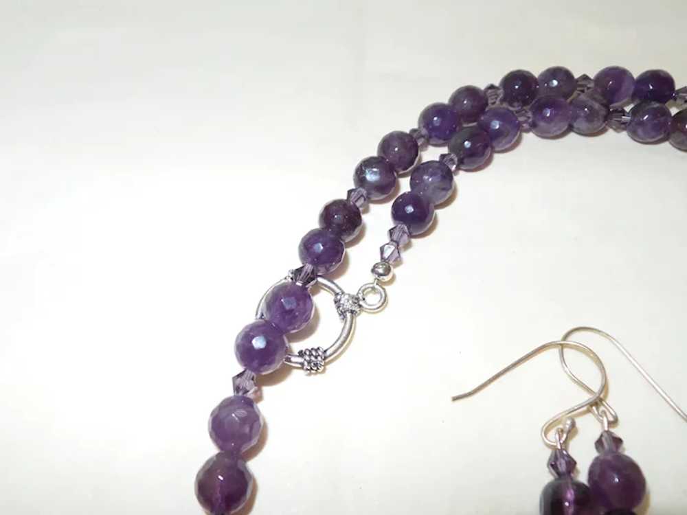 Amethyst Stalactite Necklace With Amethyst Beading - image 4