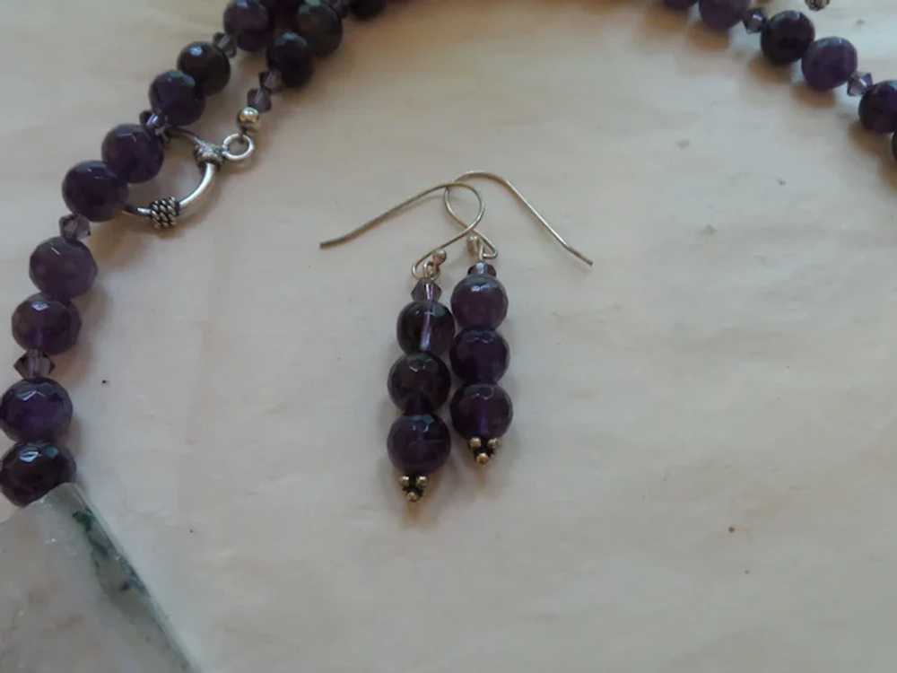 Amethyst Stalactite Necklace With Amethyst Beading - image 9