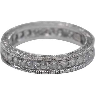 Sterling Silver & Clear Cubic Zirconia Infinity B… - image 1