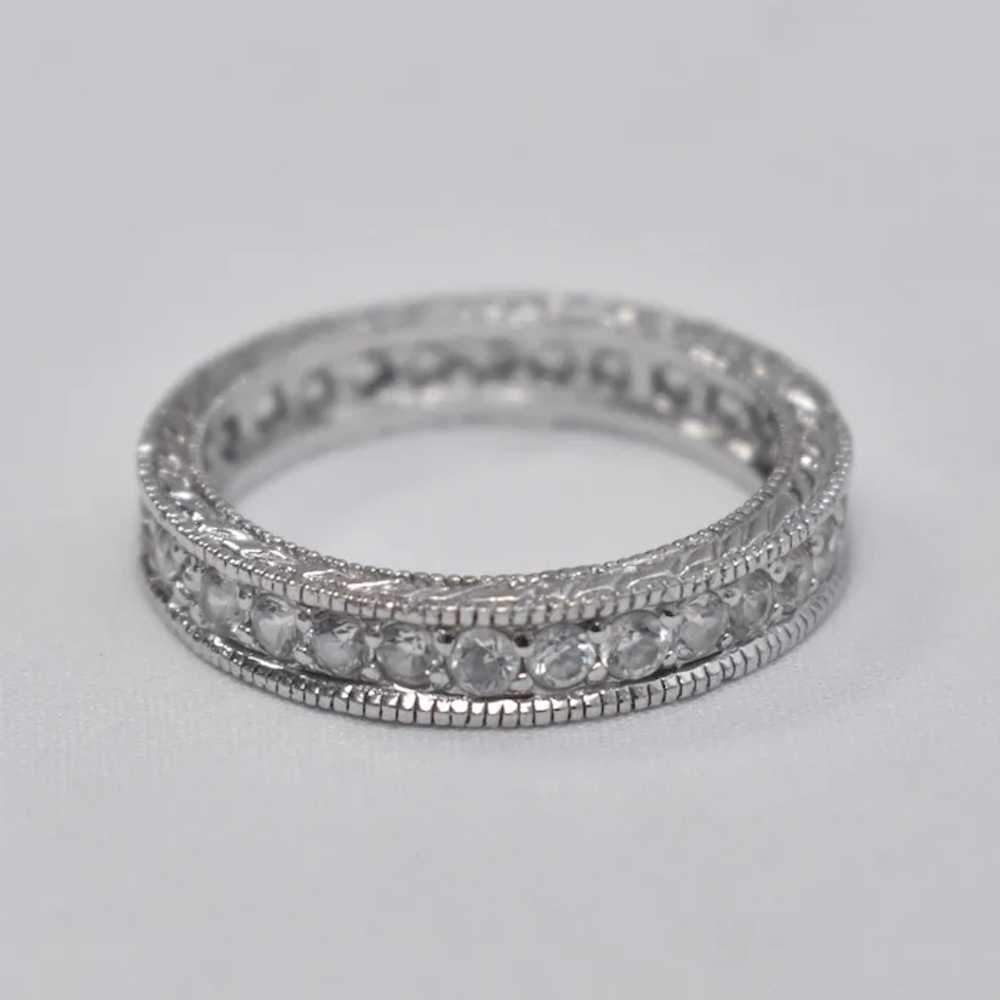 Sterling Silver & Clear Cubic Zirconia Infinity B… - image 2