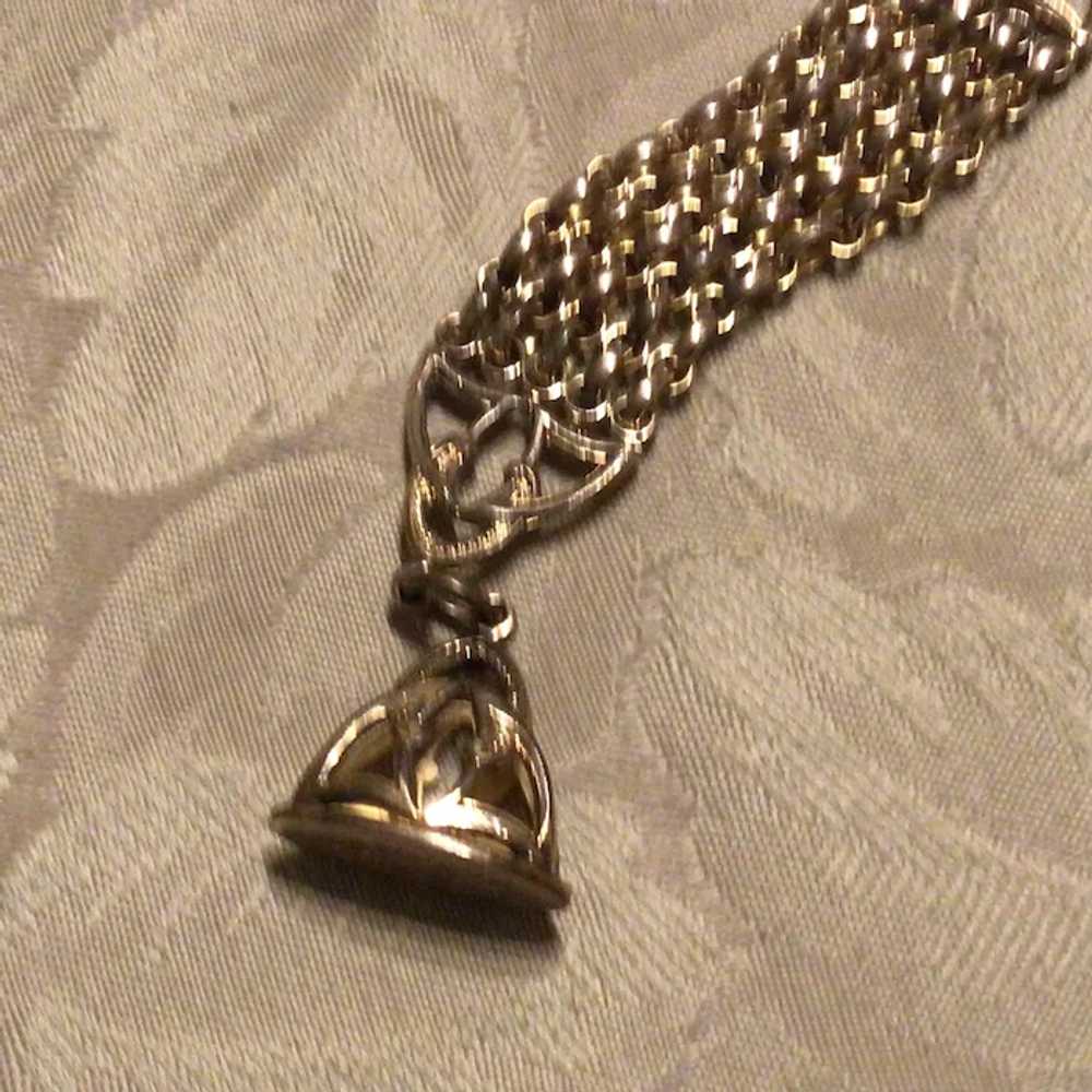 Victorian Gold Filled Watch Fob Chain - image 3