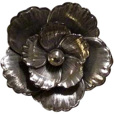 Sterling Silver Beau Flower Brooch