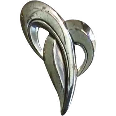 Sterling Silver Jewelart Modernist Brooch