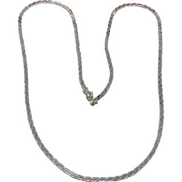Silver Metal Chain Necklace 23" - image 1
