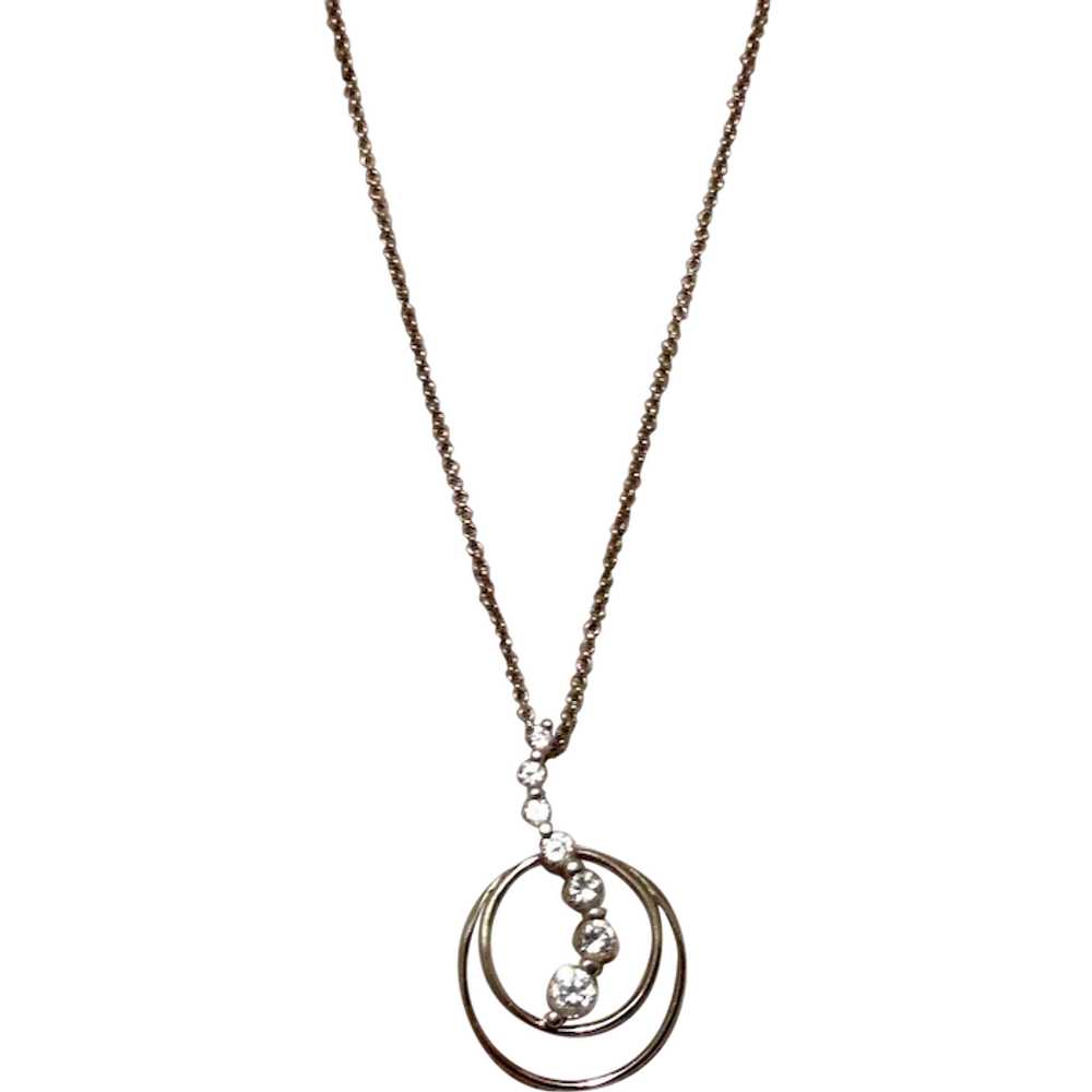 Sterling Circle Of Life Pendant Necklace - image 1