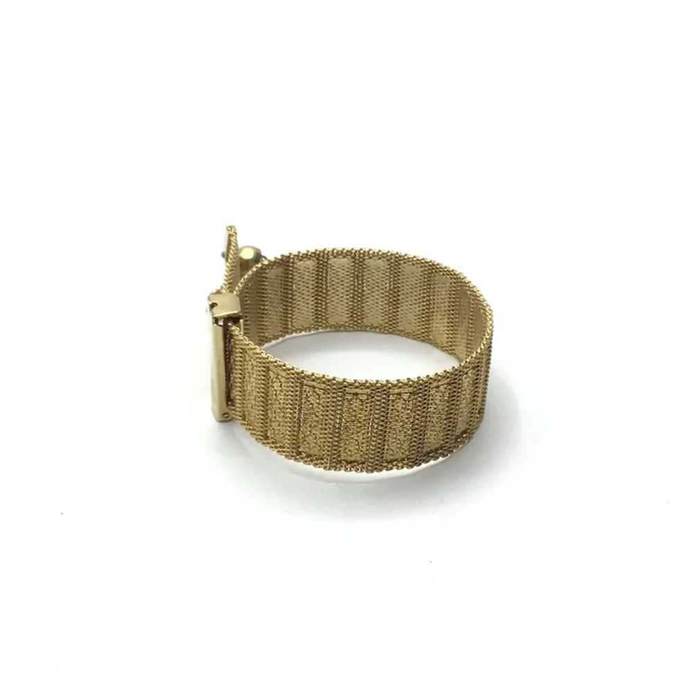 Gold Tone Metal Tassel Bracelet - image 3