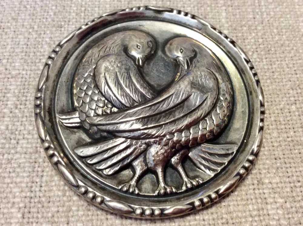 1940’s Sterling Dove Brooch Patented - image 2
