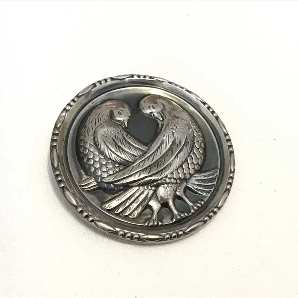 1940’s Sterling Dove Brooch Patented - image 9