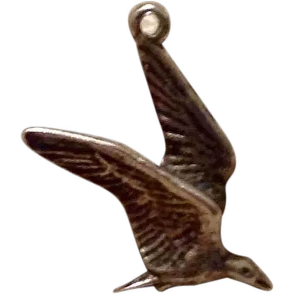 Sterling Silver Flying Duck Charm - image 1