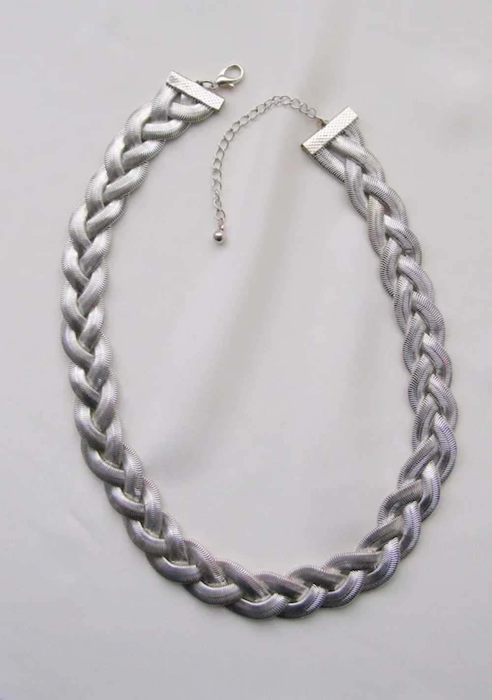 Vintage Serpentine Braid Necklace - image 7