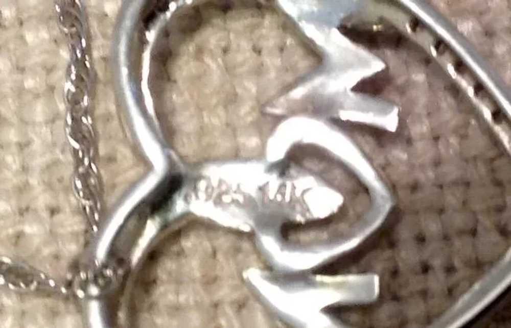 Mom's Sterling 14K Rhinestone Pendant Necklace - image 5
