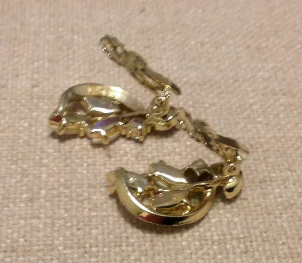 MOP AB Rhinestone Silver Earrings Clip - image 3