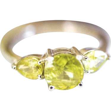 10K White Gold Sphene Ring