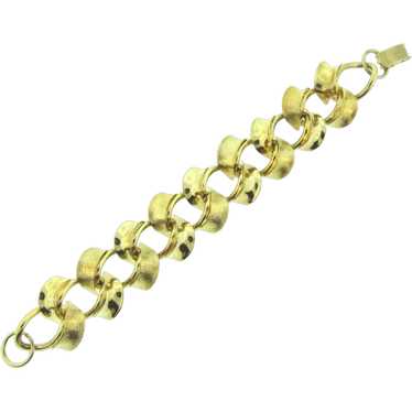 Vintage Mid-Century gold tone link Bracelet