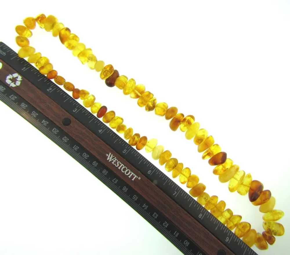 Vintage chunky natural amber beaded Necklace - image 4