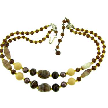 Marked Japan double strand double strand Necklace 