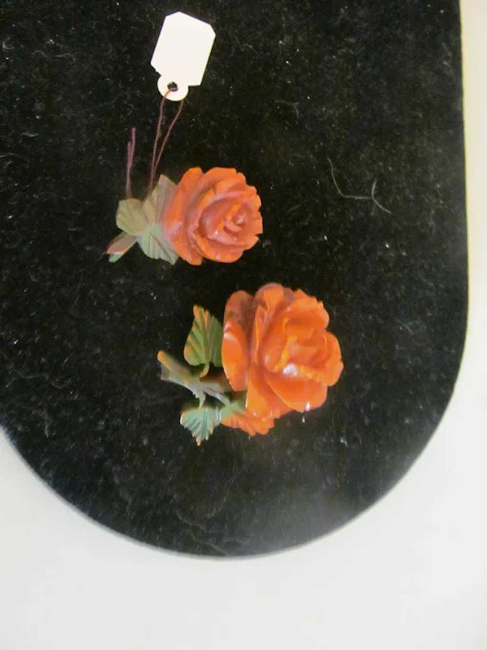 Big and small Bakelite Rose pins - image 3