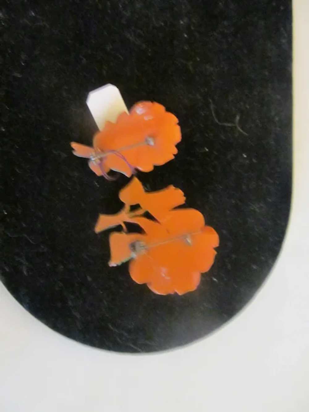 Big and small Bakelite Rose pins - image 4
