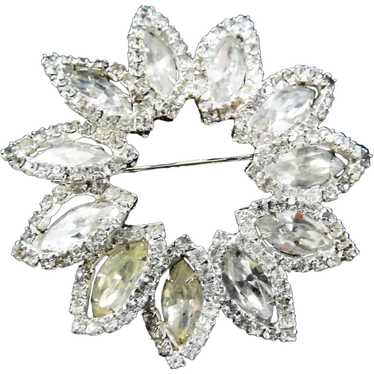 Vintage Weiss Large Navette Brooch 1950s