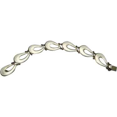 Exquisite Scandinavian Sterling Enamel Bracelet Si
