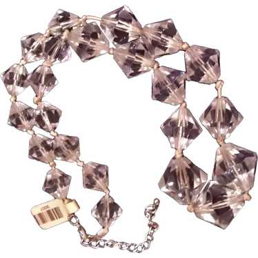 Statement Necklace Vintage LUCITE Rhombus Shape Cl