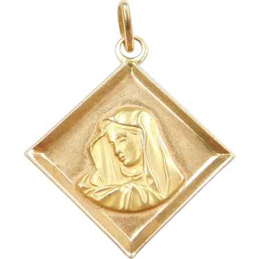 Religious Holy Mother Mary Vintage Charm / Pendan… - image 1