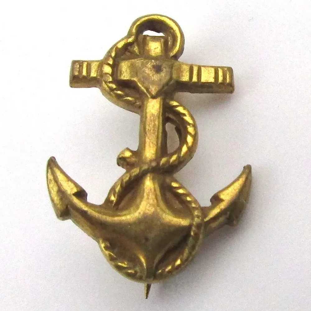 Original WWII U.S. NAVY Sweetheart Pins Anchor Shield… - Gem