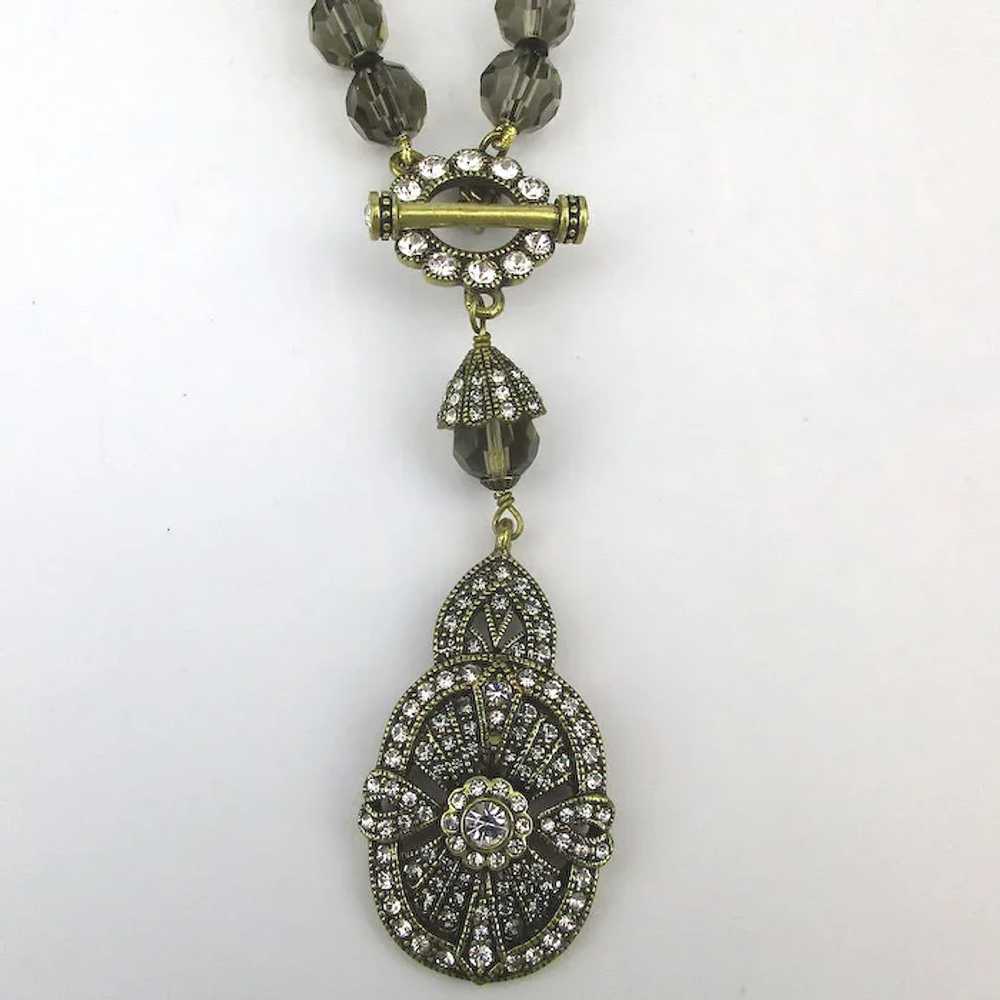 Vintage Heidi Daus Swarovski Crystal Bead Pendant… - image 2