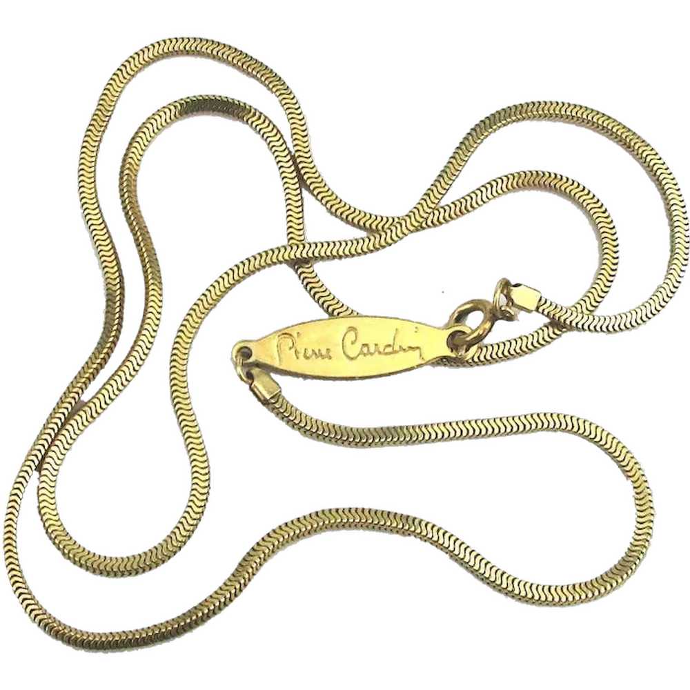 Vintage Pierre Cardin Gold-Filled Name Chain Neck… - image 1