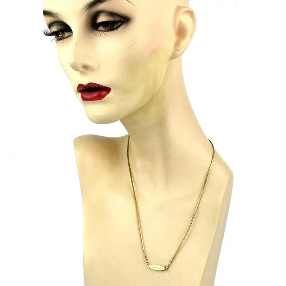 Vintage Pierre Cardin Gold-Filled Name Chain Neck… - image 3