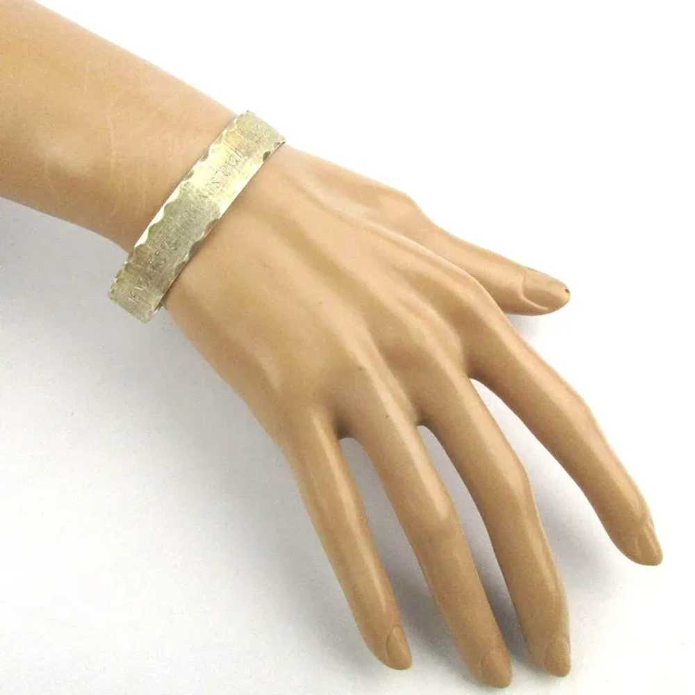 Vintage M.B.C. Sterling Silver Cuff Bracelet ~ I … - image 2