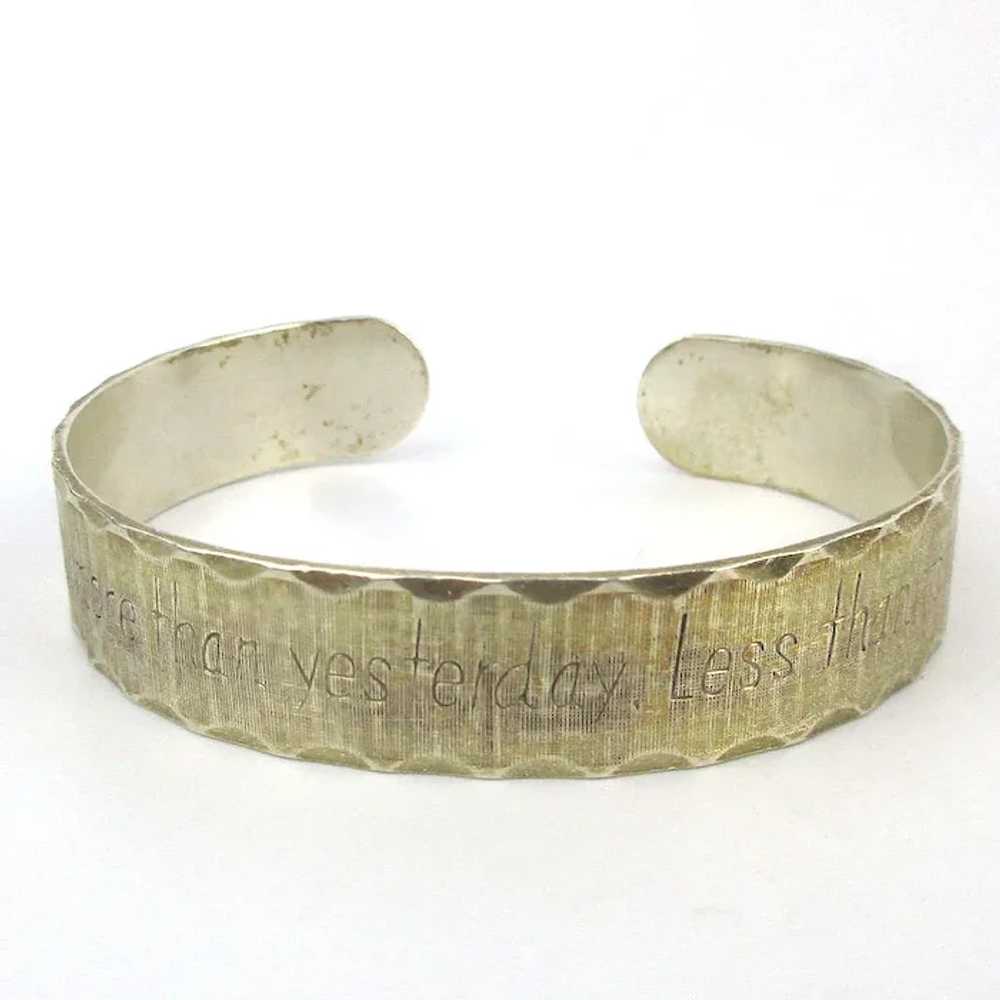 Vintage M.B.C. Sterling Silver Cuff Bracelet ~ I … - image 4
