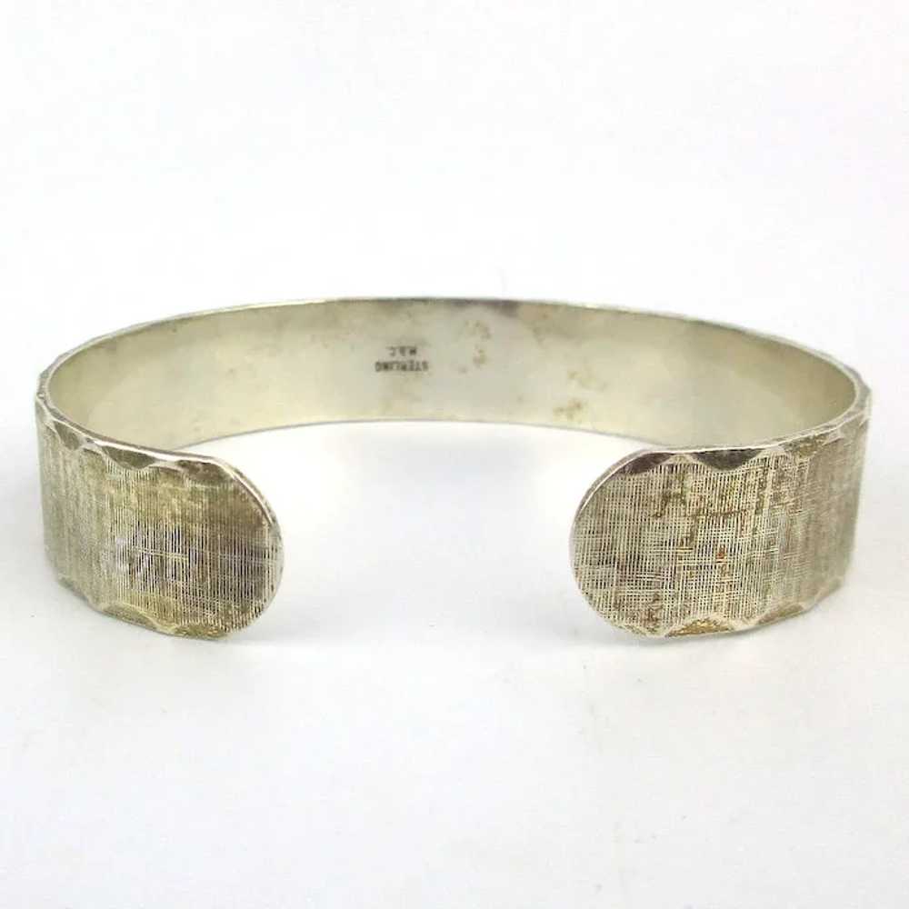 Vintage M.B.C. Sterling Silver Cuff Bracelet ~ I … - image 5