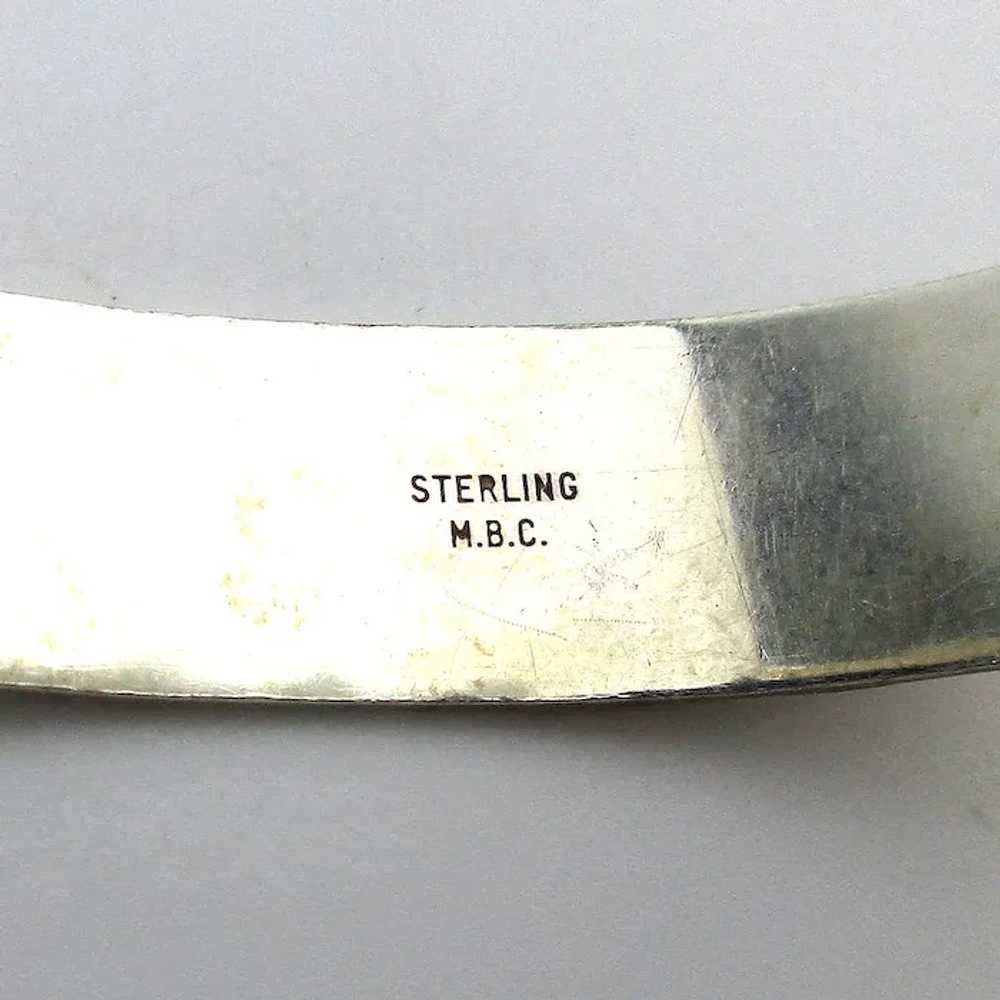 Vintage M.B.C. Sterling Silver Cuff Bracelet ~ I … - image 6