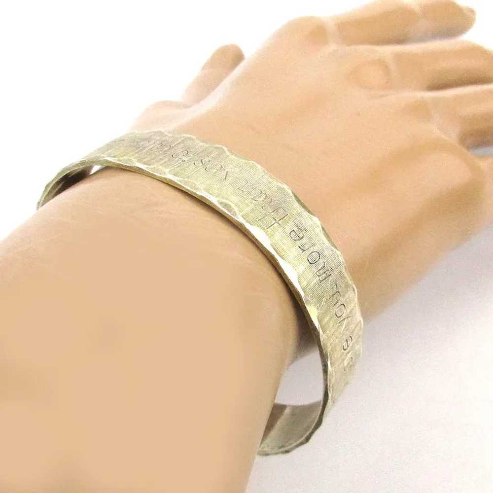 Vintage M.B.C. Sterling Silver Cuff Bracelet ~ I … - image 7