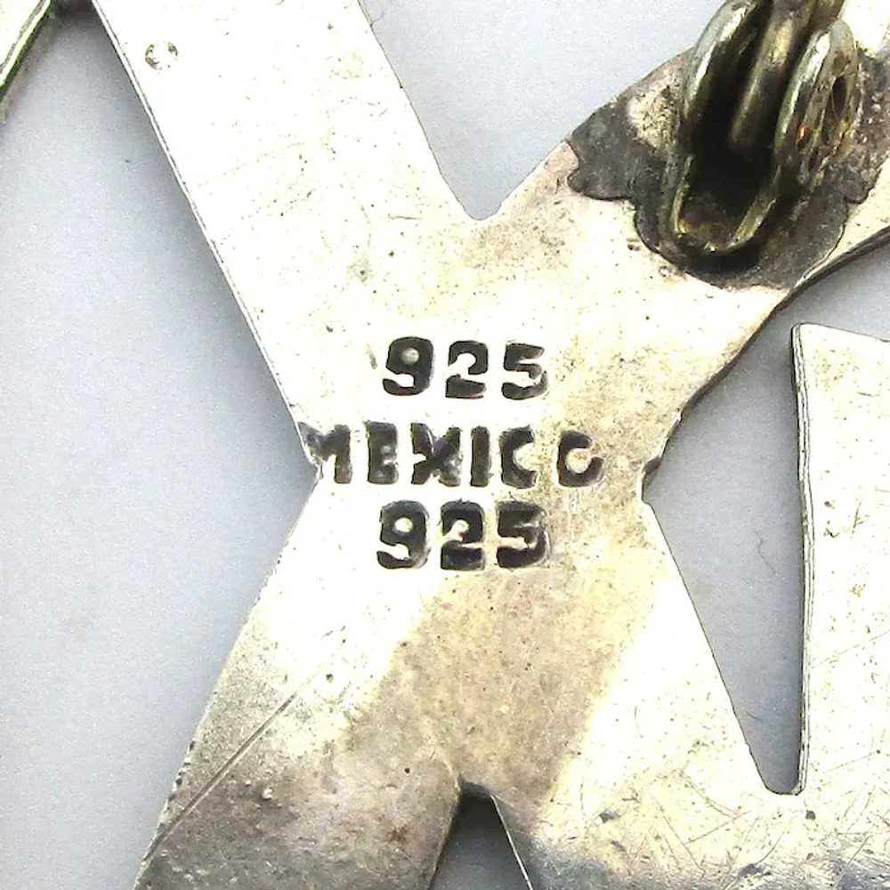 Mexican 925 Modernist Stylized Pretzel Pin Brooch - image 5