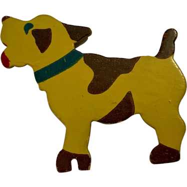 Vintage Dog Silhouette Shaped Hard Cardboard Pin … - image 1