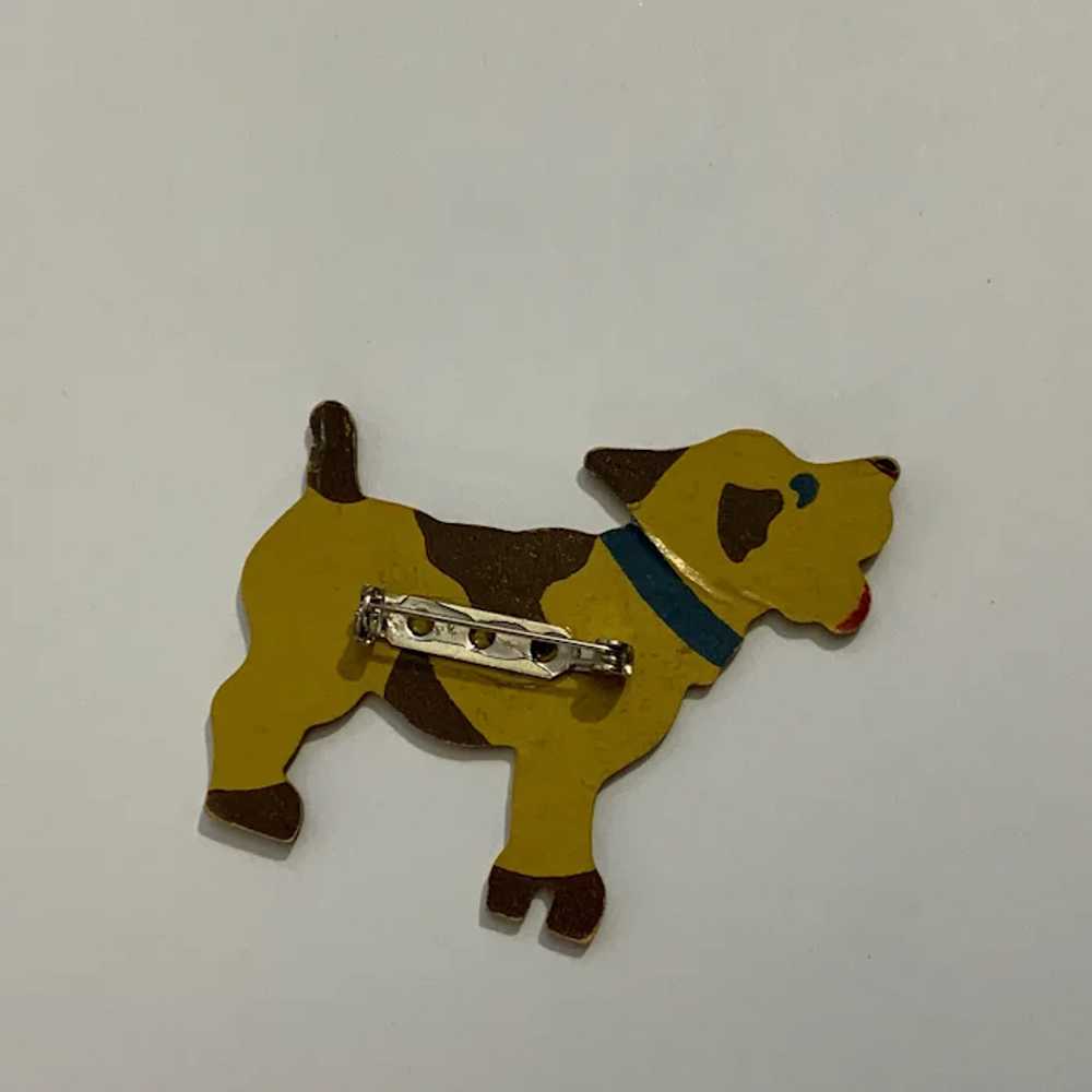 Vintage Dog Silhouette Shaped Hard Cardboard Pin … - image 2