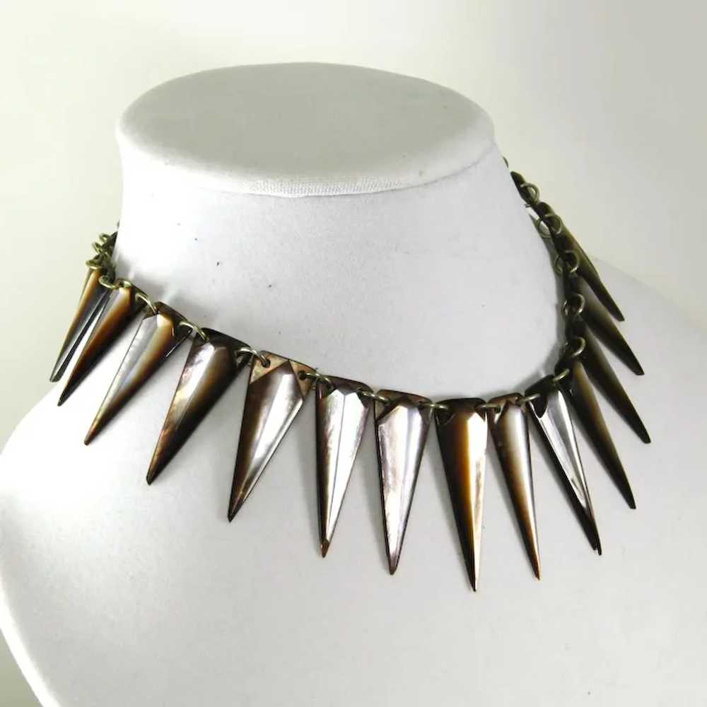 Egyptian Revival style Shell Necklace - image 2