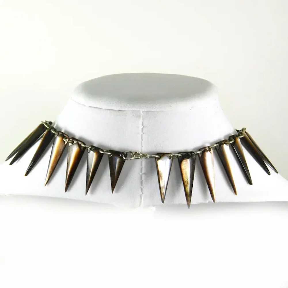 Egyptian Revival style Shell Necklace - image 4