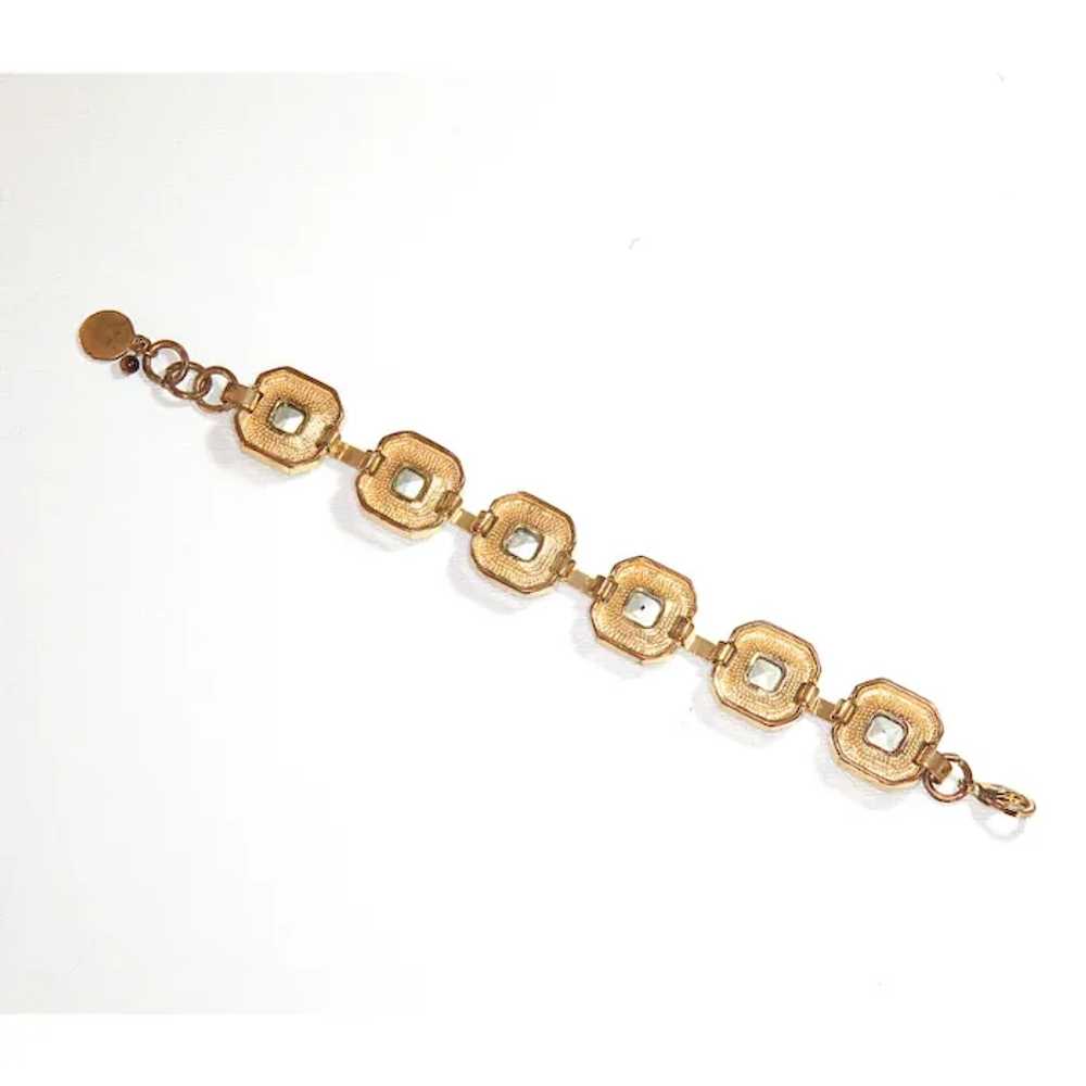 Bill Blass Crystal and Gold Tone Bracelet – 1970s - image 4