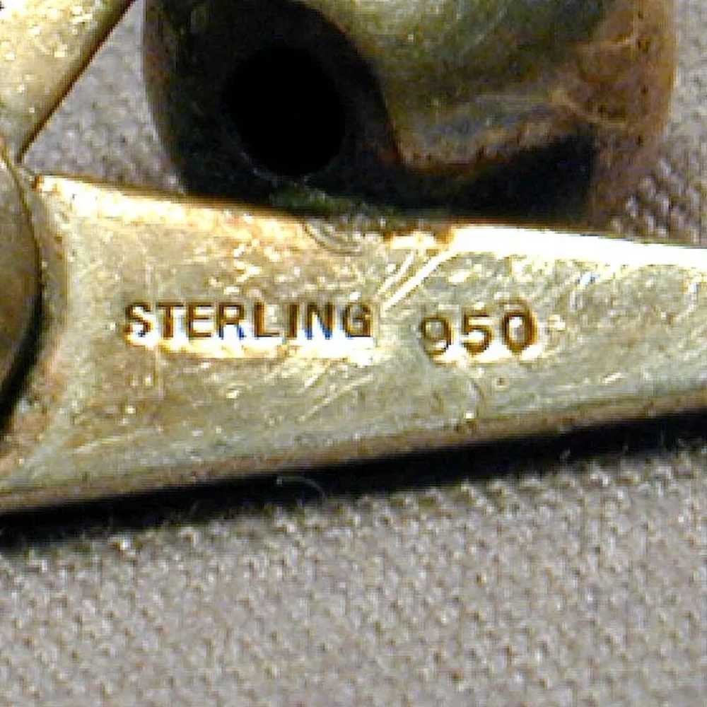 Signed Modernist Sterling Silver Earrings JANIYE - image 4