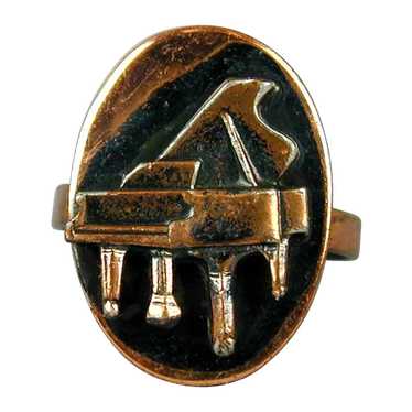 1950s Vintage Copper PIANO Ring