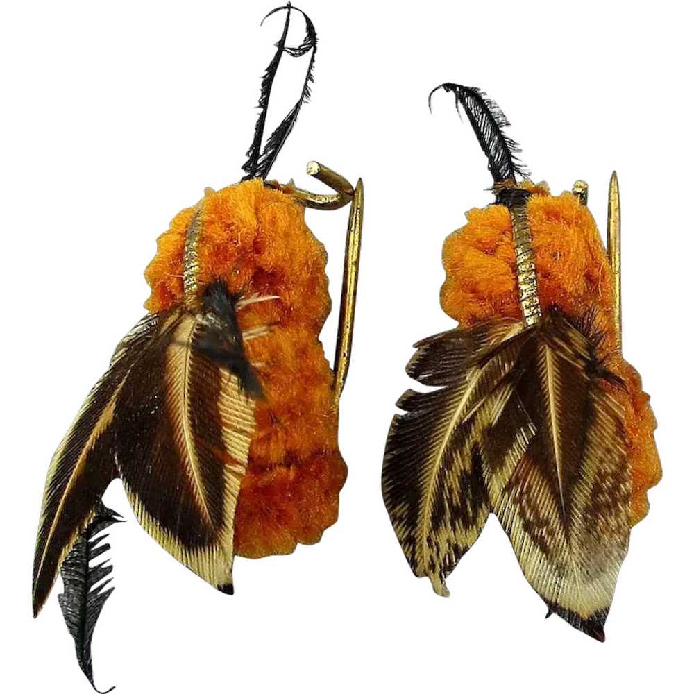 Pair of Old Handmade PIN PETS - Bee Pins - Beeuti… - image 1