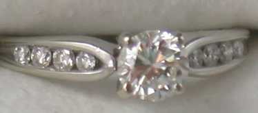Estate 14KW 0.65 CT Diamond Ring - image 1