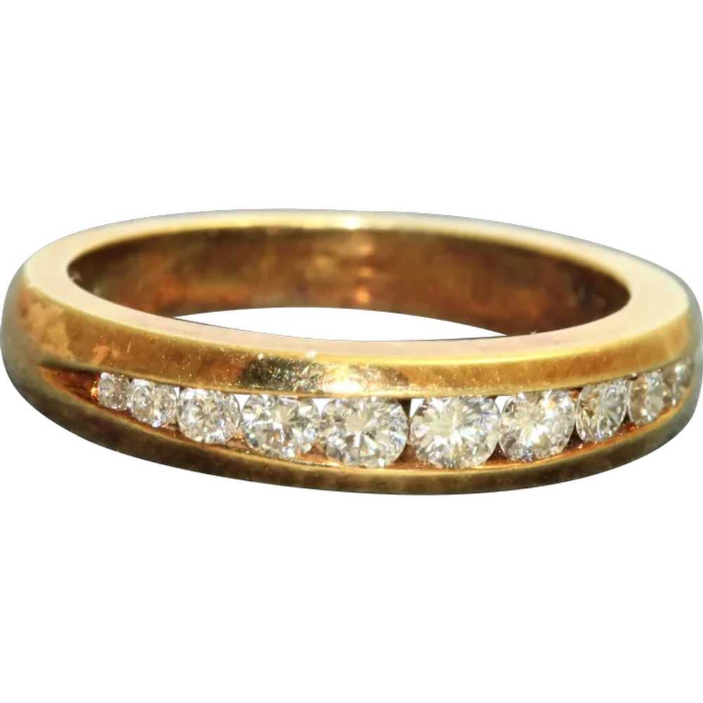 18K Scott Kay 0.53 CTW Half Eternity Band - image 1