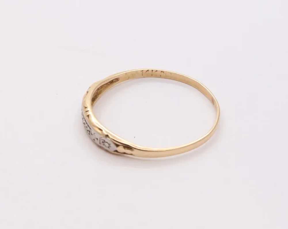 Art Deco Diamonds 14K Yellow Gold Ladies Ring - image 6