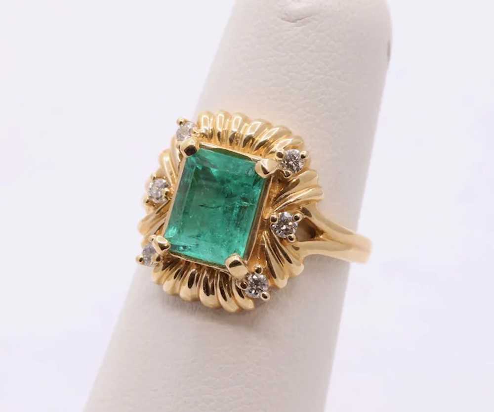 Beautiful Natural Emerald Diamonds 14K Yellow Gol… - image 2